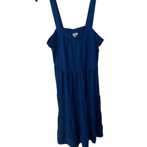 Max Studio Blue Sleeveless Square Neck Sundress
